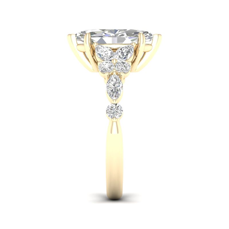 Marquise-Cut Lab Grown 2 3/4ctw. Diamond With Marquise & Brilliant-Cut Accents Engagement Ring in 14k Yellow Gold image number null